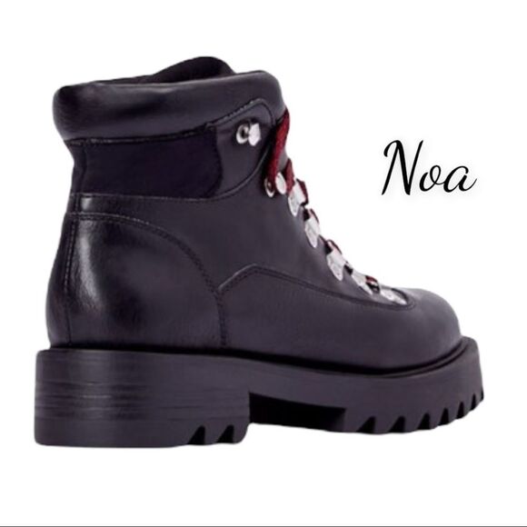 NEW Noa Contrast Women's Black Hiker Ankle Boots Booties 8.5 - Picture 5 of 6